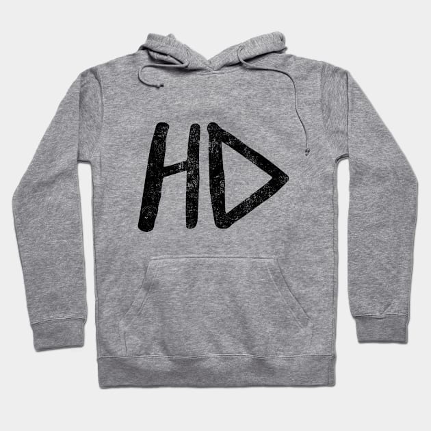 HD (Black Grunge) Hoodie by troygmckinley